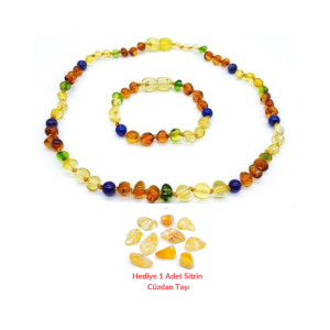 Kehribar Lapislazuli Bebek Set