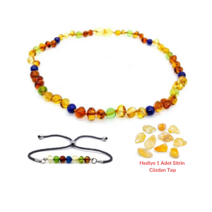 Kehribar Lapislazuli Bebek Set
