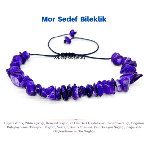 sedef mor kırık doğal taş