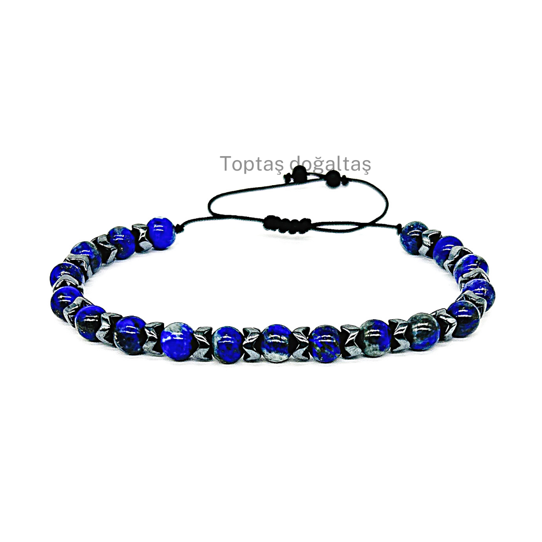 Lapislazuli Ve Hematit Bileklik 1 Lapislazuli Ve Hematit Bileklik
