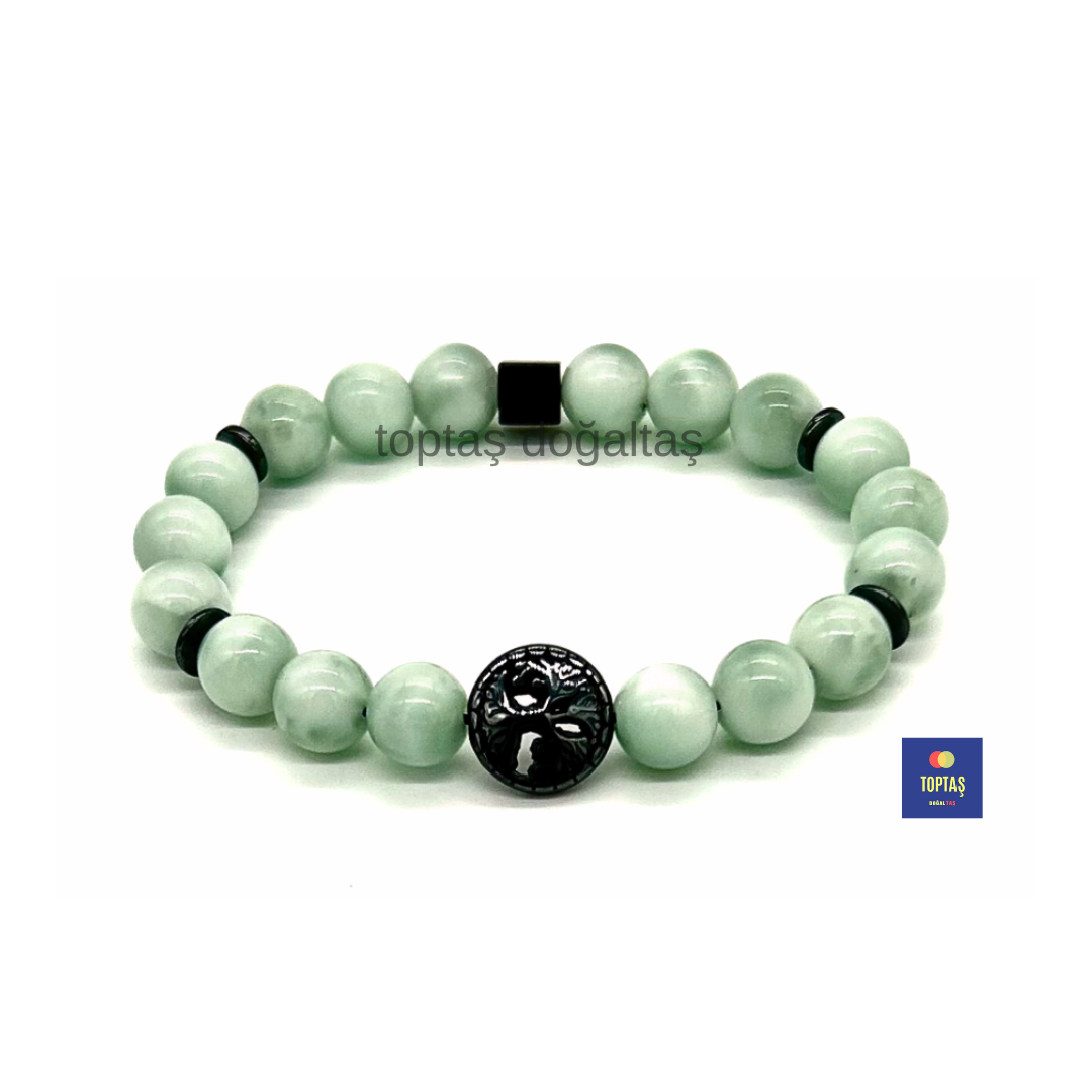 Larimar Ve Hematit Bileklik 1 Larimar Ve Hematit Bileklik